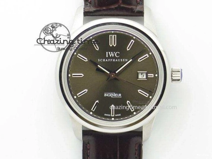 MIROTIME 0420 Fashionable Portofino Automatic SS TWF 1:1 Best Edition Silver Dial SS Markers on Black Leather Strap A 7200